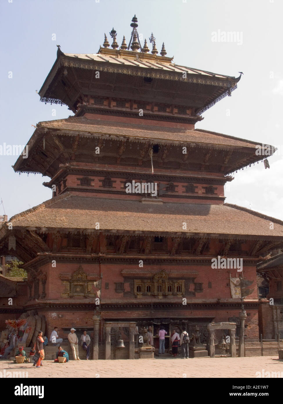 BHAKTAPUR NEPAL ASIA November Bhairava Temple in Taumadhi Tole In the City of Devotees previously the capital of King Malla Stock Photo
