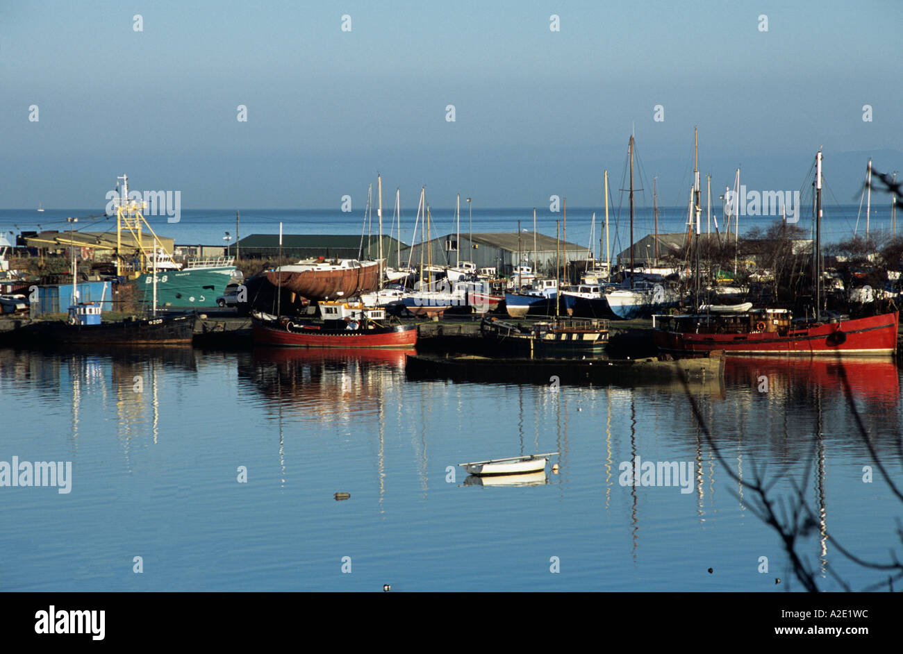 BANGOR GWYNEDD NORTH WALES UK January Looking across to Porth Penrhyn