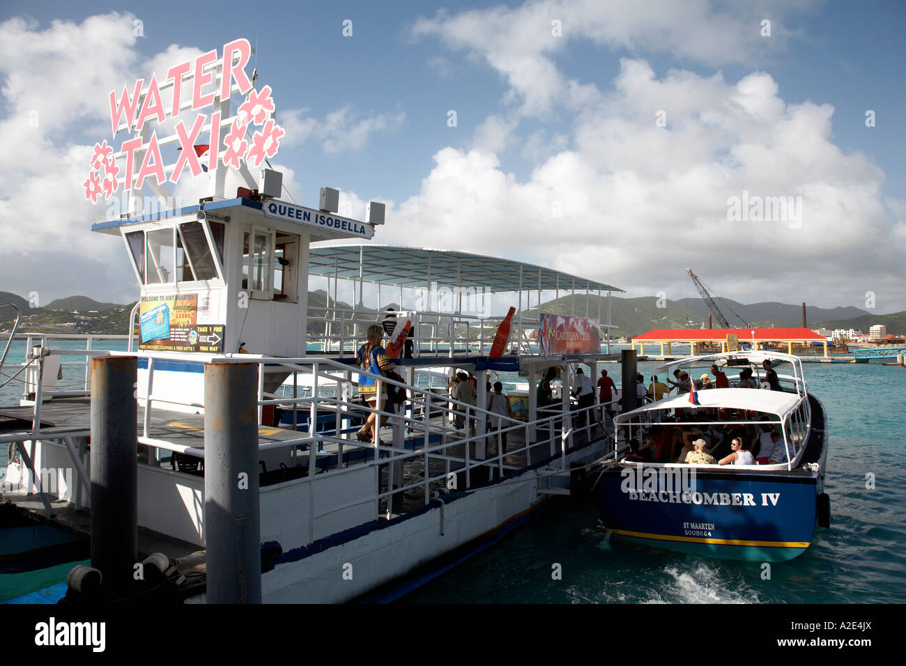 the water taxi terminal Philipsburg St Maarten caribbean west indies