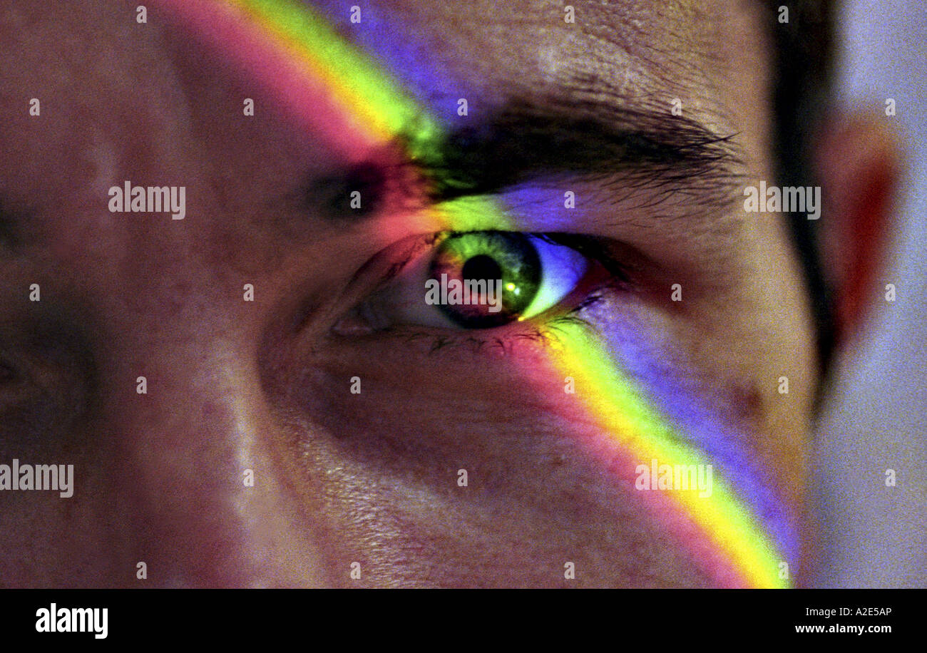 Rainbow eye Picture by Andrew Hasson 2000 Stock Photo