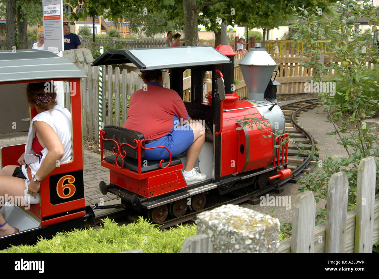 Miniture Railway Train at Cedar Point Sandusky Ohio OH Stock Photo