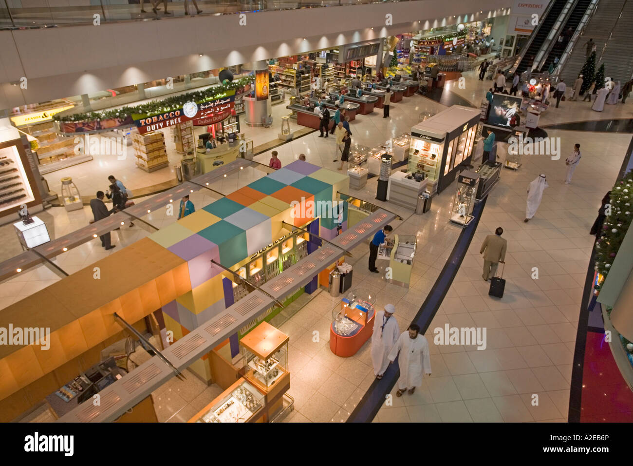 Dubai International Airport Dubai United Arab Emirates Sheikh Rashid Terminal duty free shopping zone Stock Photo
