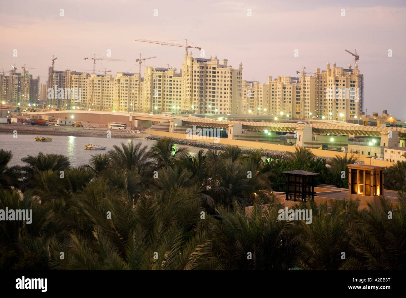 United Arab Emirates Dubai  new island ' The Palm Jumeirah ' Stock Photo