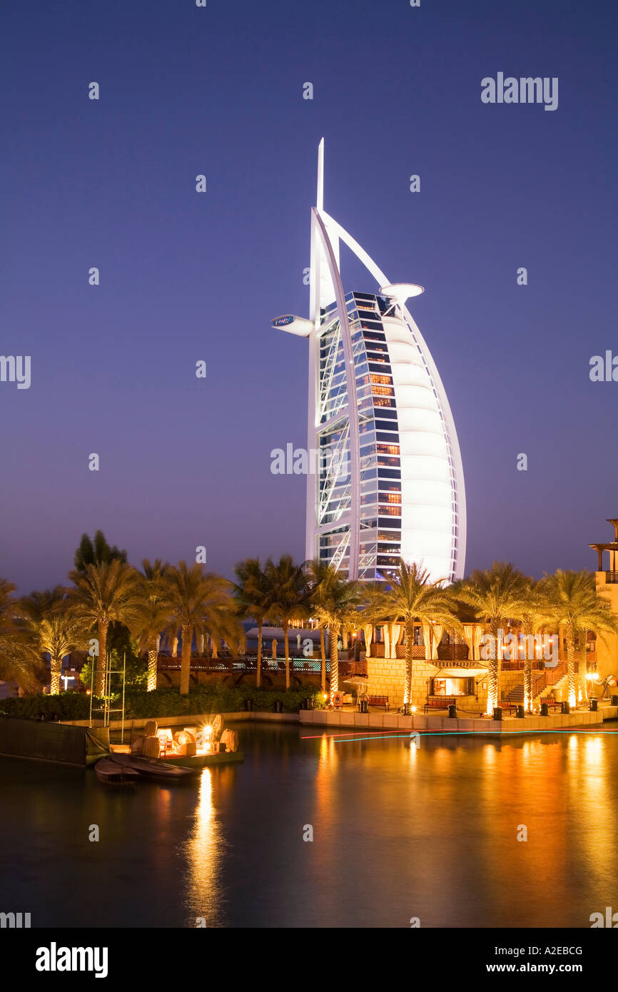 Dubai Jumeirah beach Burj al Arab Stock Photo