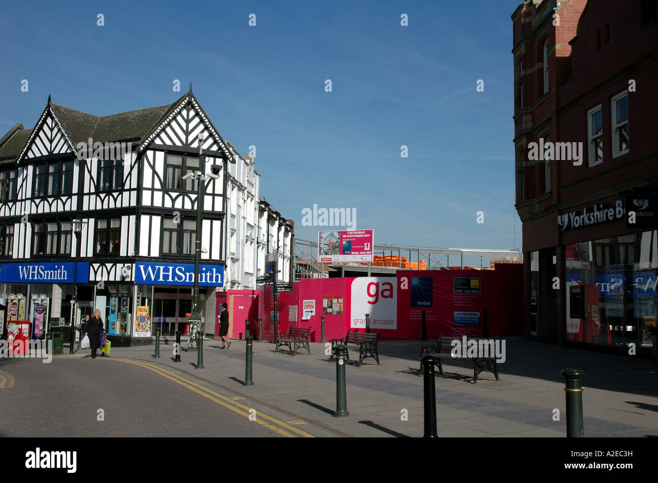 Wigan's new shopping mall taking shape where it is to join the old part