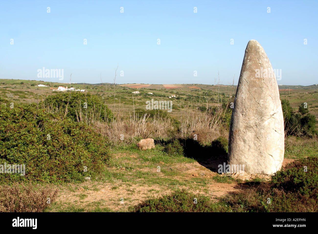 Monumentos Megaliticos near Vila do Bispo Raposeira  Algarve Portugal Stock Photo