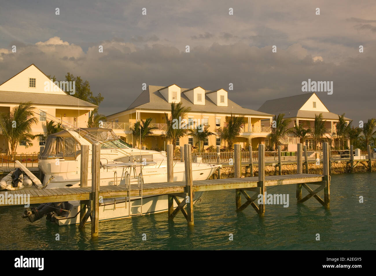 BAHAMAS, Grand Bahama Island, West End Old Bahama Bay Marina, Sunset