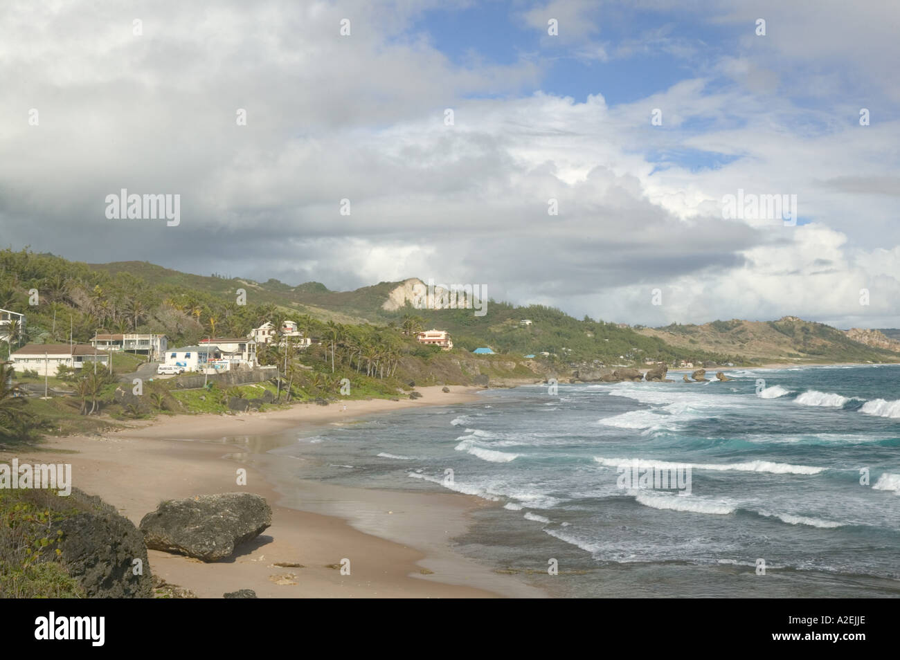 BARBADOS, North East Coast, Bathsheba, View of Soup Bowl Beach, Prime
