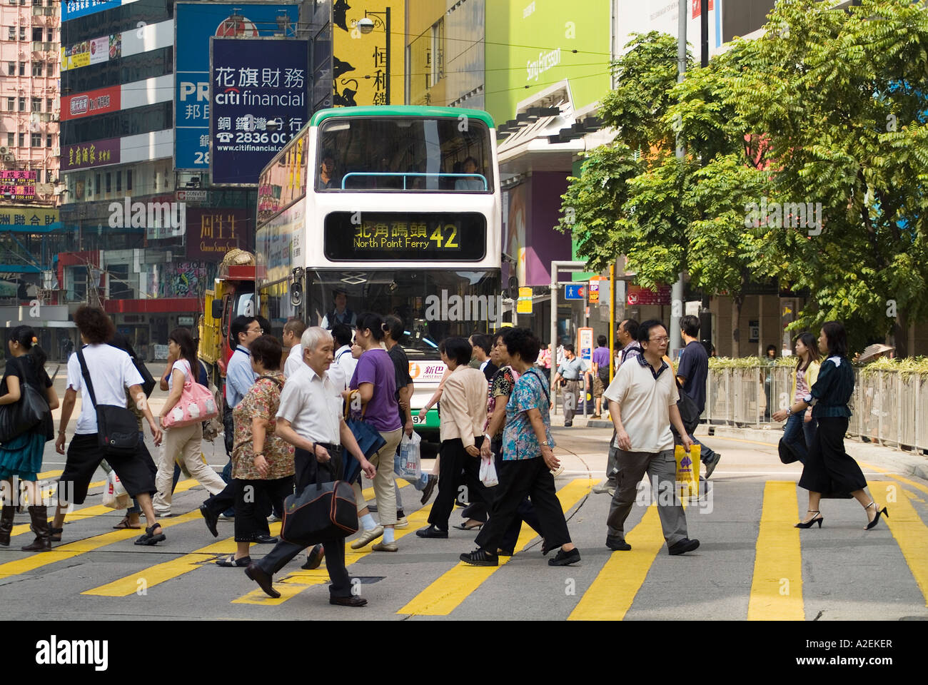 dh Yee Wo street CAUSEWAY BAY HONG KONG People zebra crossing