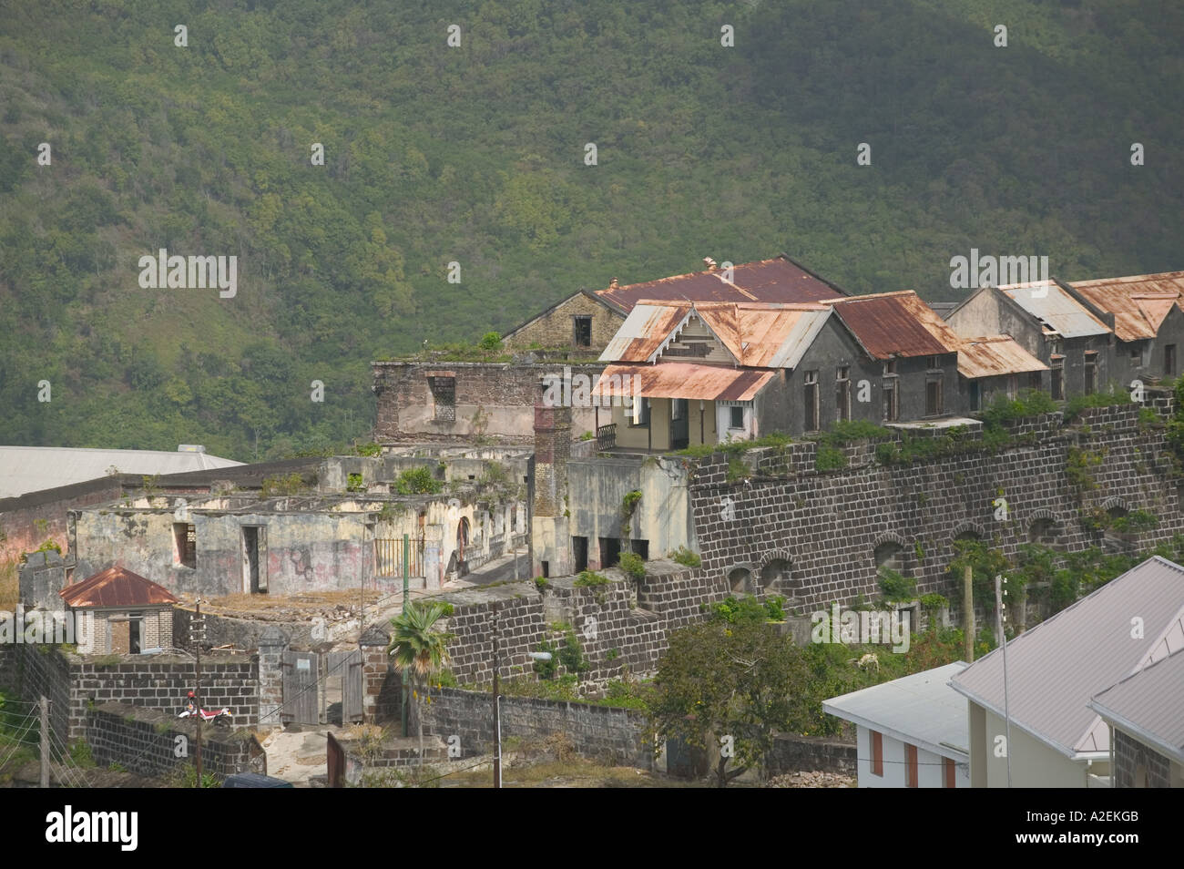 Caribbean, GRENADA, St. George's: Ruins of Fort Matthew, destroyed by US forces in 1983 invasion Stock Photo