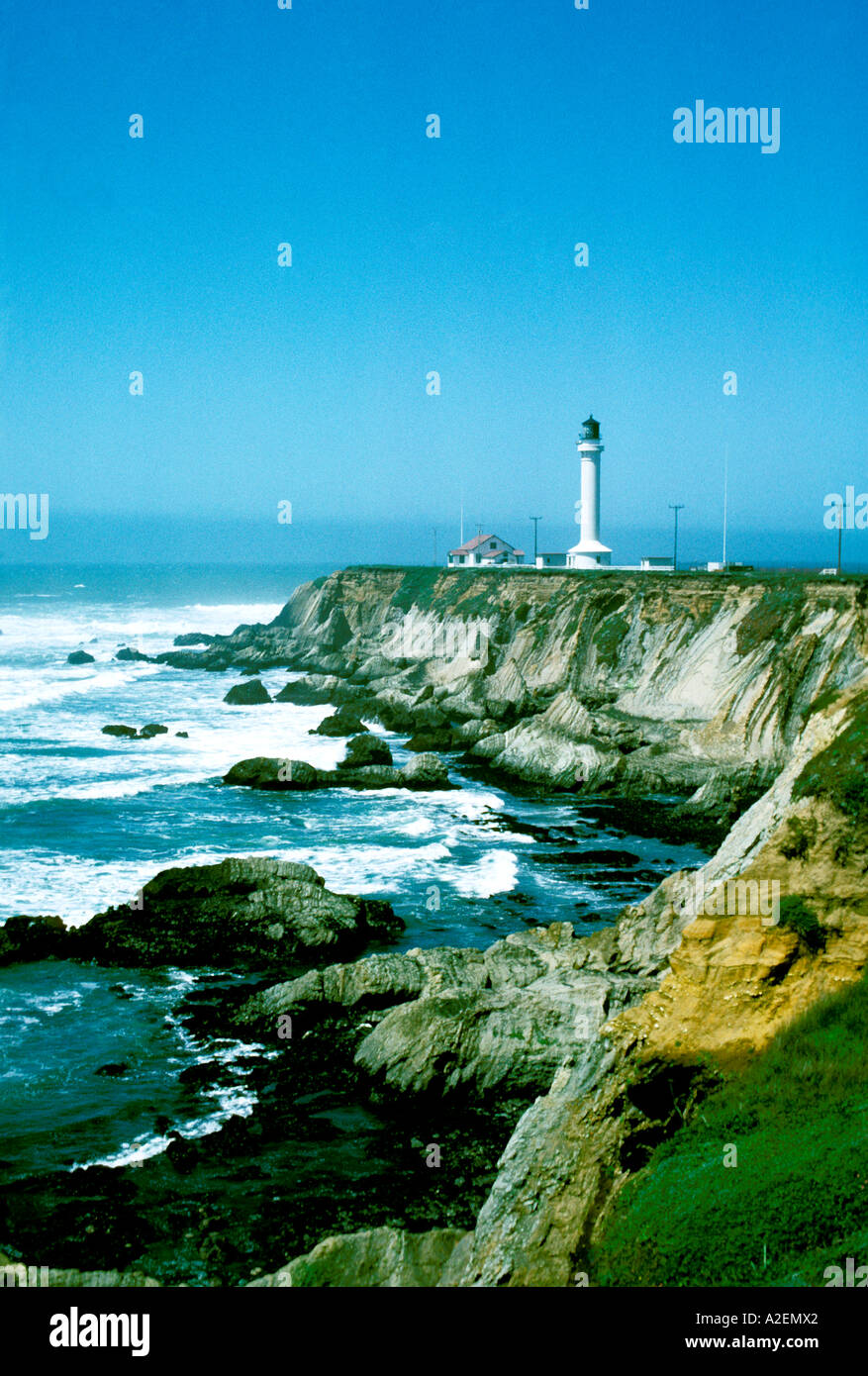 California California Coast Point Arena Lighthouse Stock Photo Alamy
