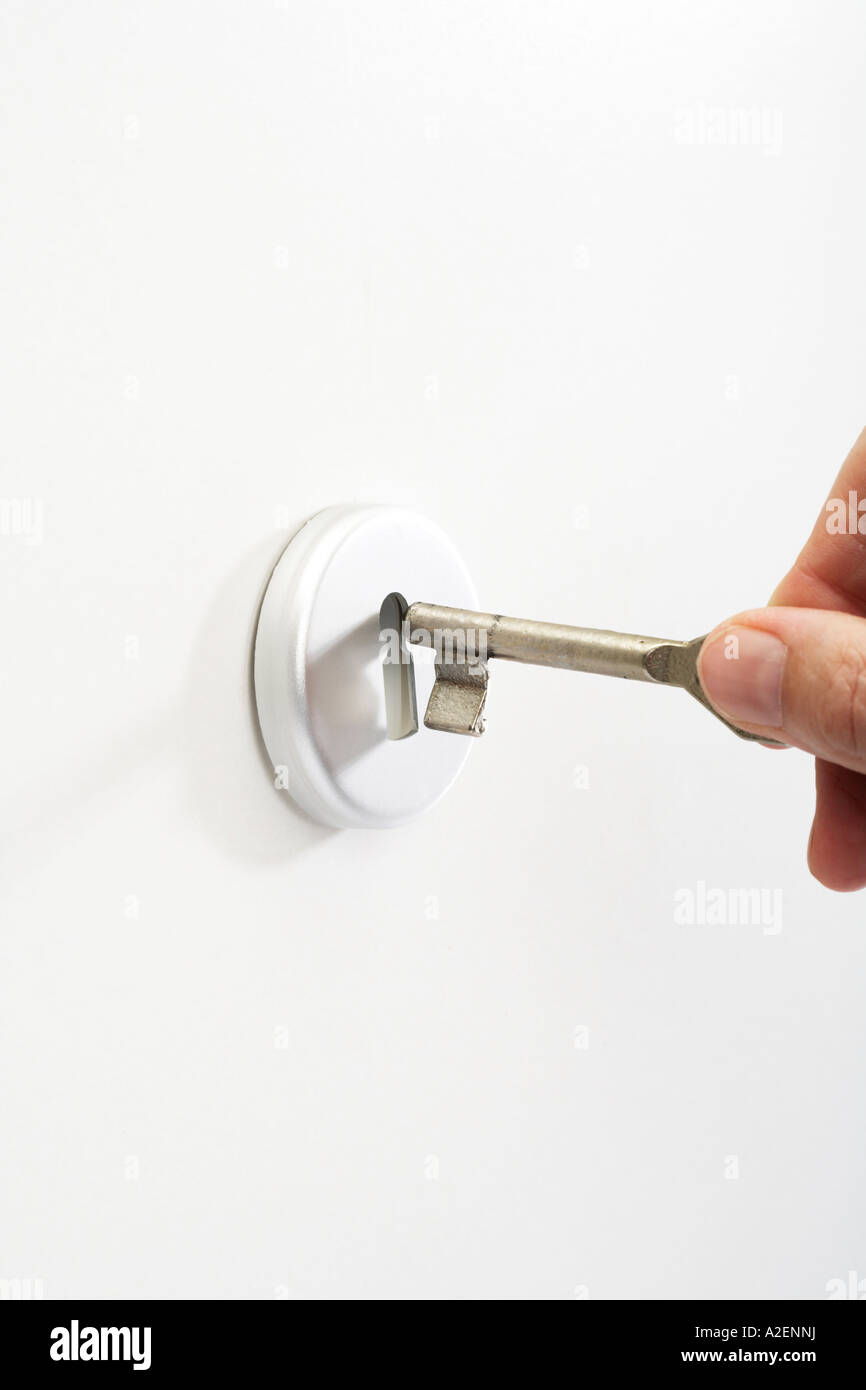 People putting key in door hi-res stock photography and images - Alamy