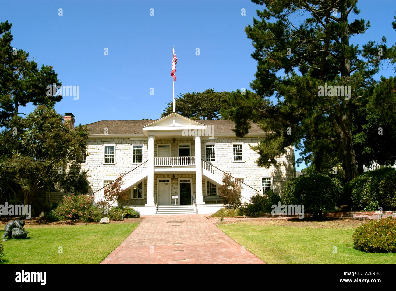 California Monterey Exterior of historic Colton Hall Stock Photo Alamy