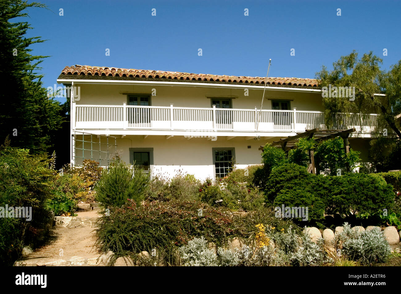 California Monterey Casa Soberanes historic home Stock Photo