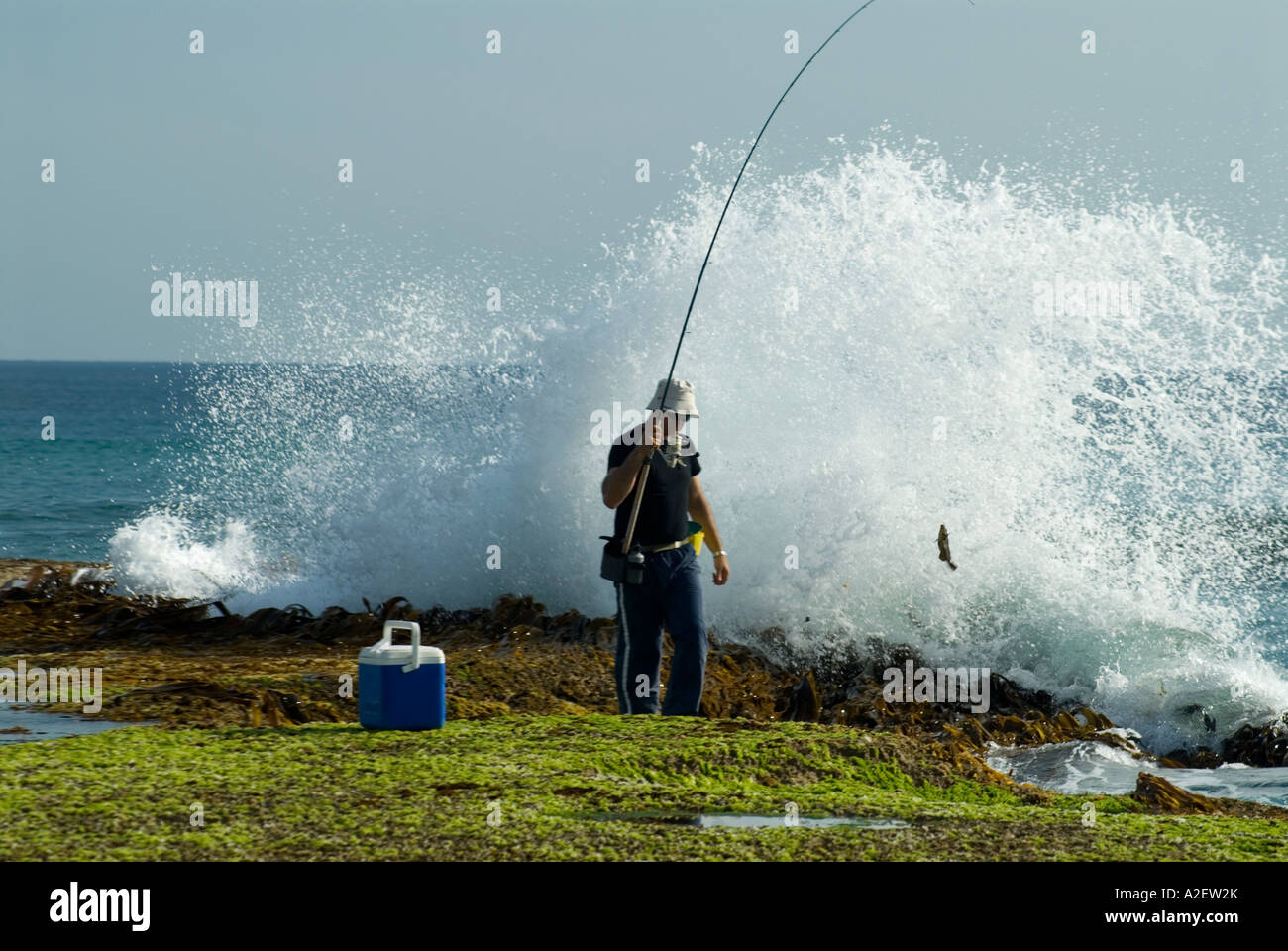 Surf fisherman Back Beach Sorrento Mornington Peninsula National Park
