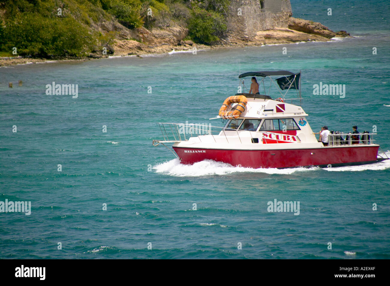 Scuba boat out on an expedition Stock Photo - Alamy