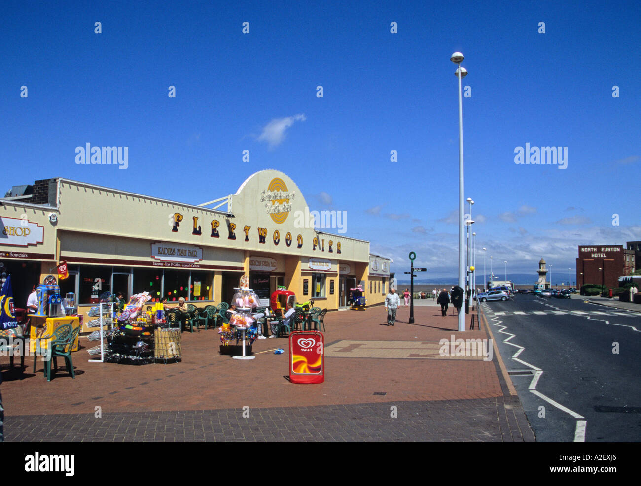 Entrance to Fleetwood Pier Stock Photo Alamy