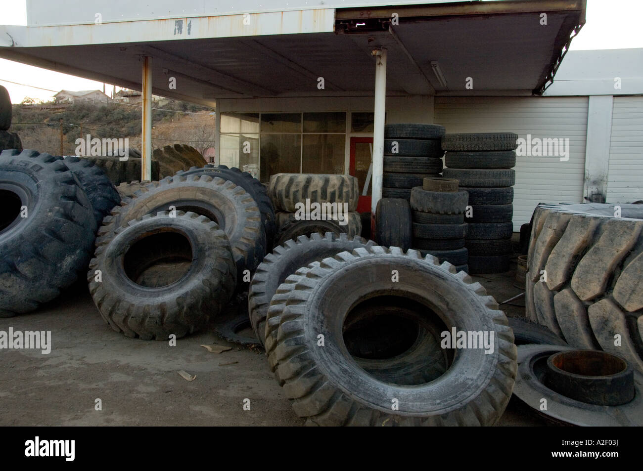 used heavy equipment tire shop, US Stock Photo Alamy
