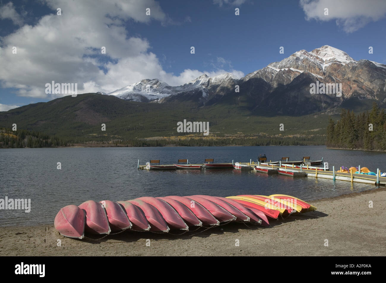 Canada, Alberta, Jasper National Park JASPER, Rental Boats / Pyramid