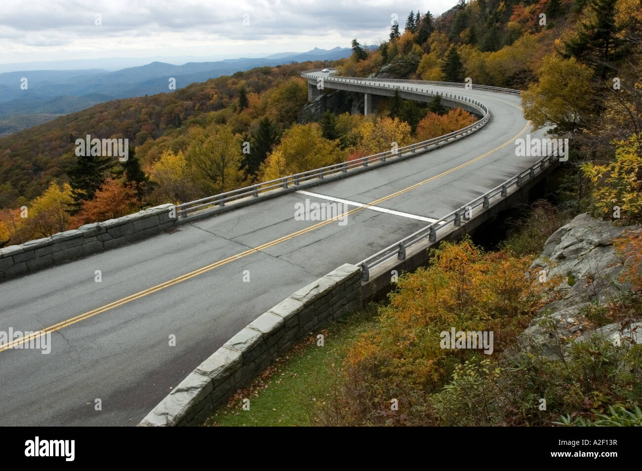 P32 097 Blue Ridge Parkway Linn Cove Viaduct 4 North Carolina Stock
