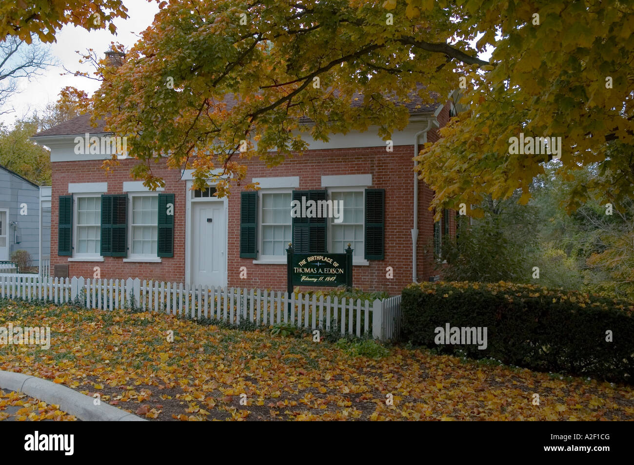 P32 129 Milan Ohio Birthplace Of Thomas A. Edison Property Stock