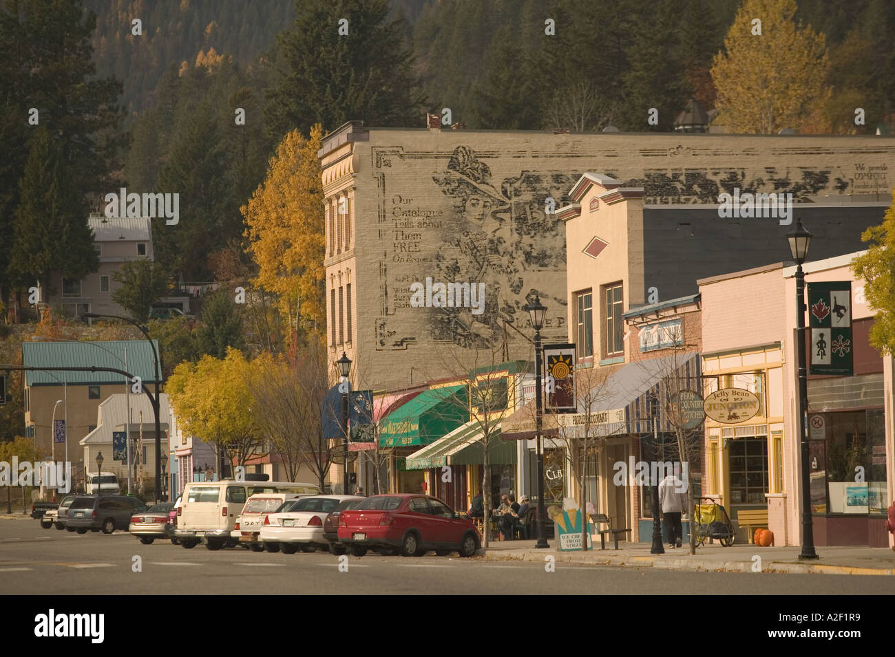 CANADA, British Columbia, Rossland. Downtown. Former Mining, now Ski