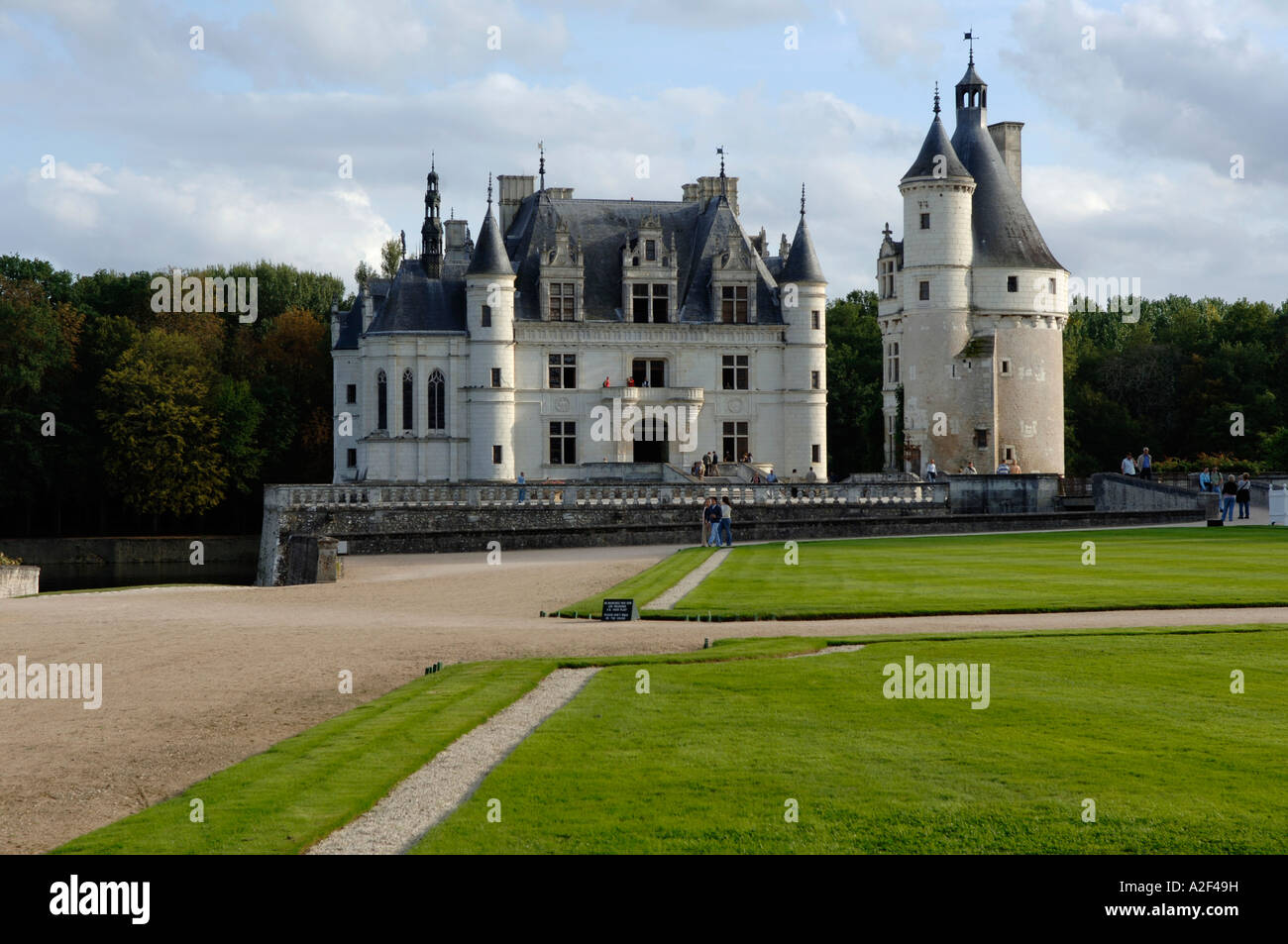 Loire castle, Chateau des Dames, castle Chenonceau Stock Photo