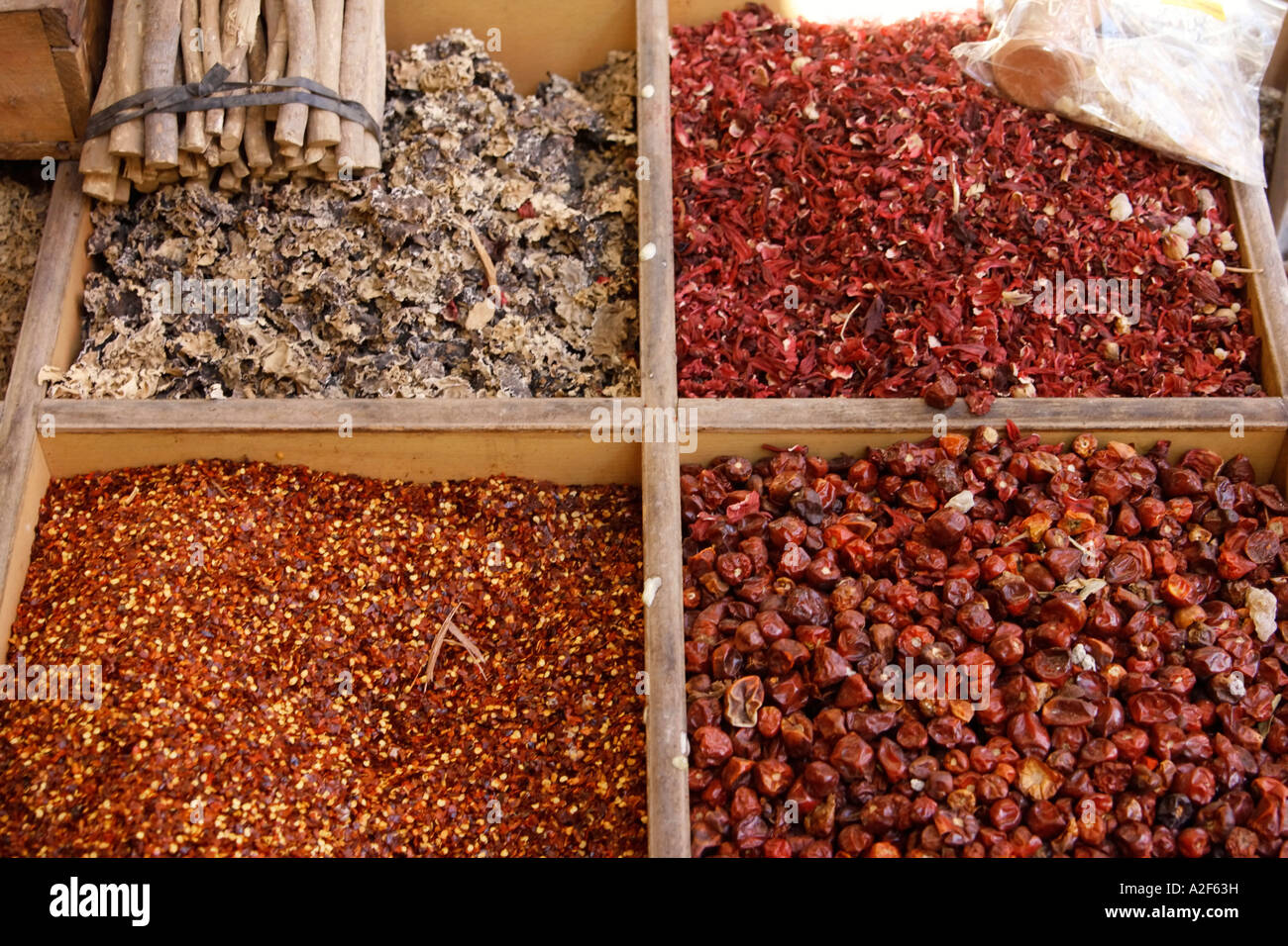 Dubai Deira spice souk Dubai Gewuerzmarkt Stock Photo