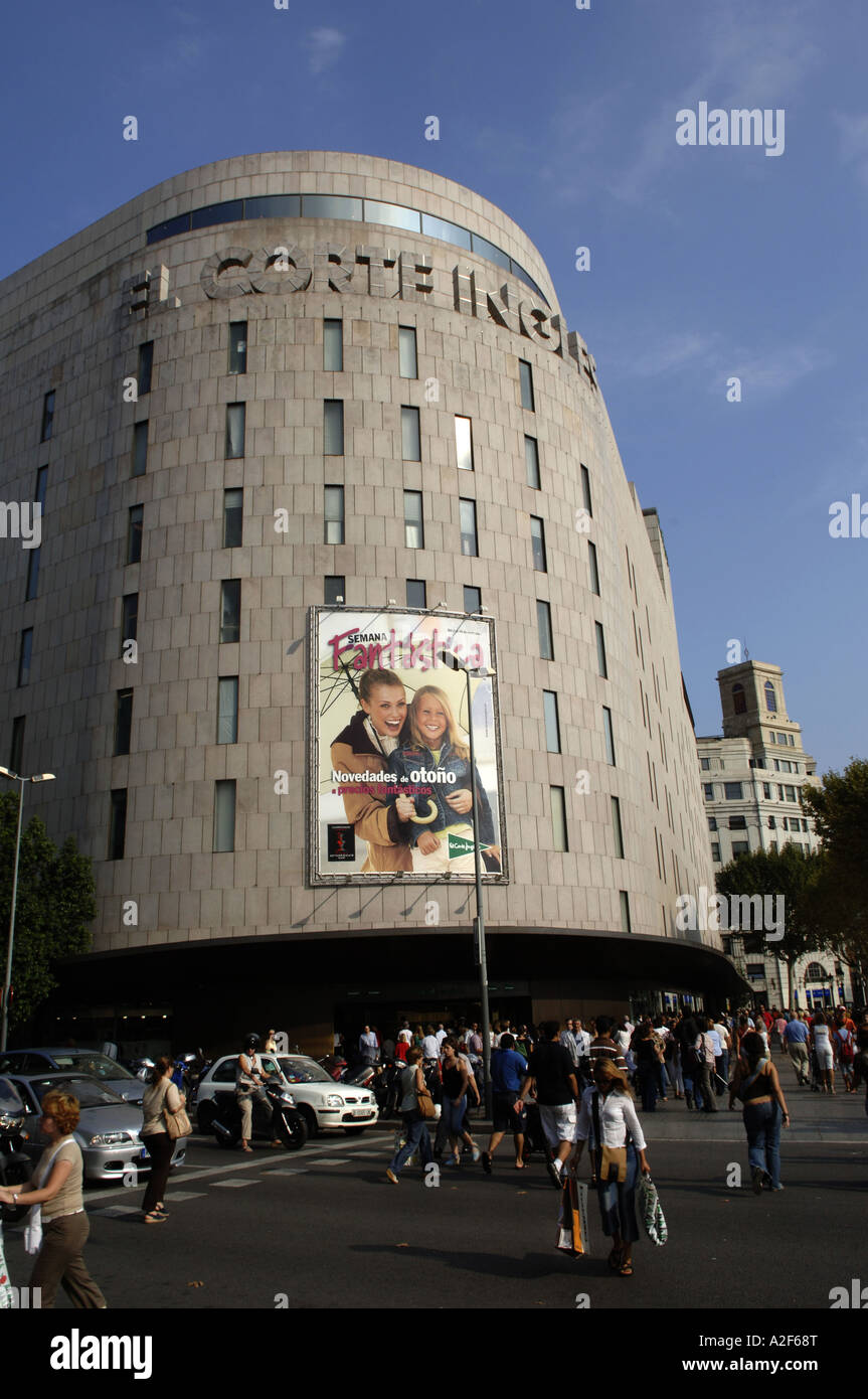 Barcelona, shoppingcenter El Corte Ingles Stock Photo