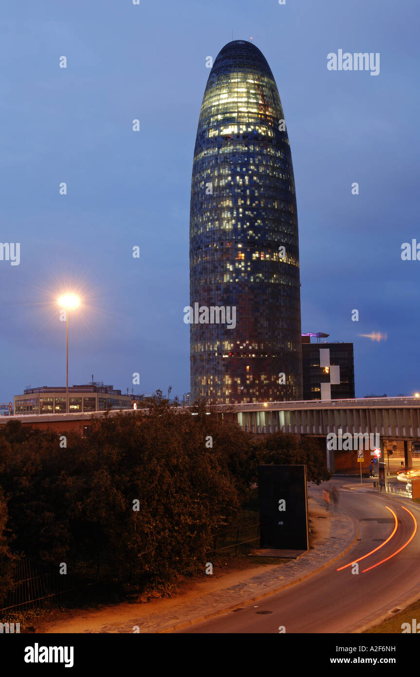 Barcelona, Torre Agbar, architect Jean Nouvel Stock Photo Alamy