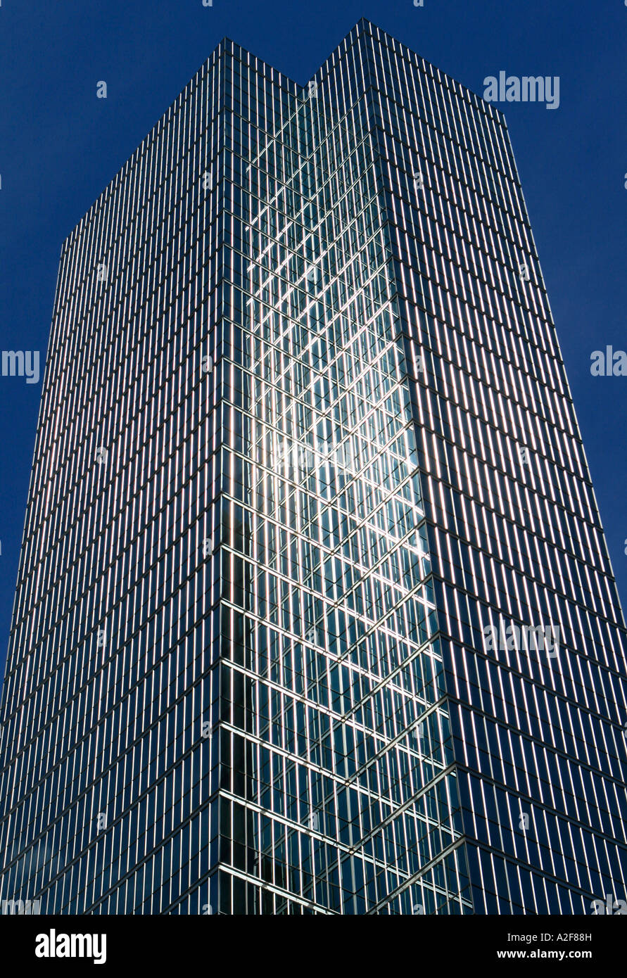 These windows on a blue sky are downtown toronto with some reflections Stock Photo