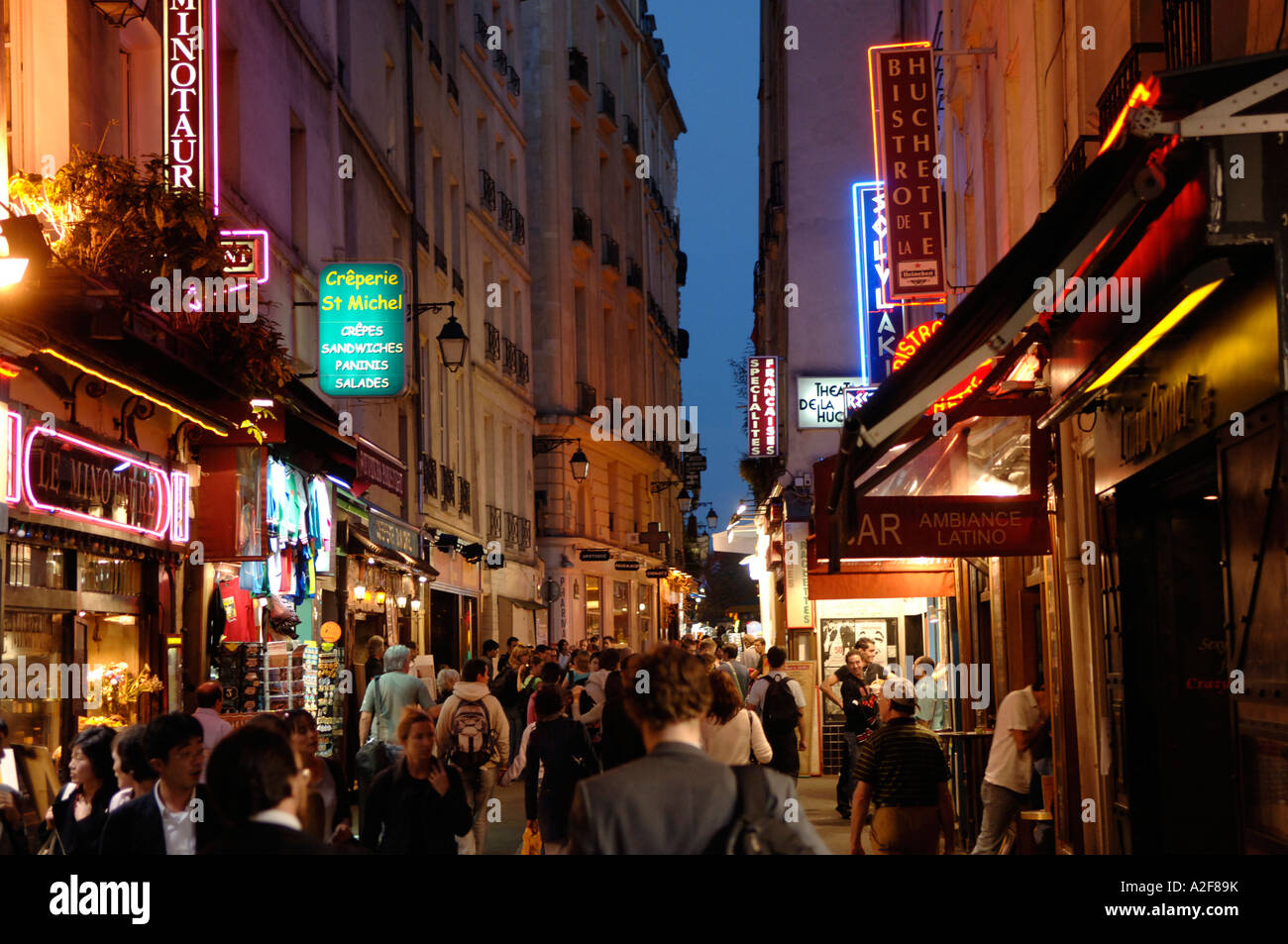 Paris, nightlife in the Latin quarter Stock Photo