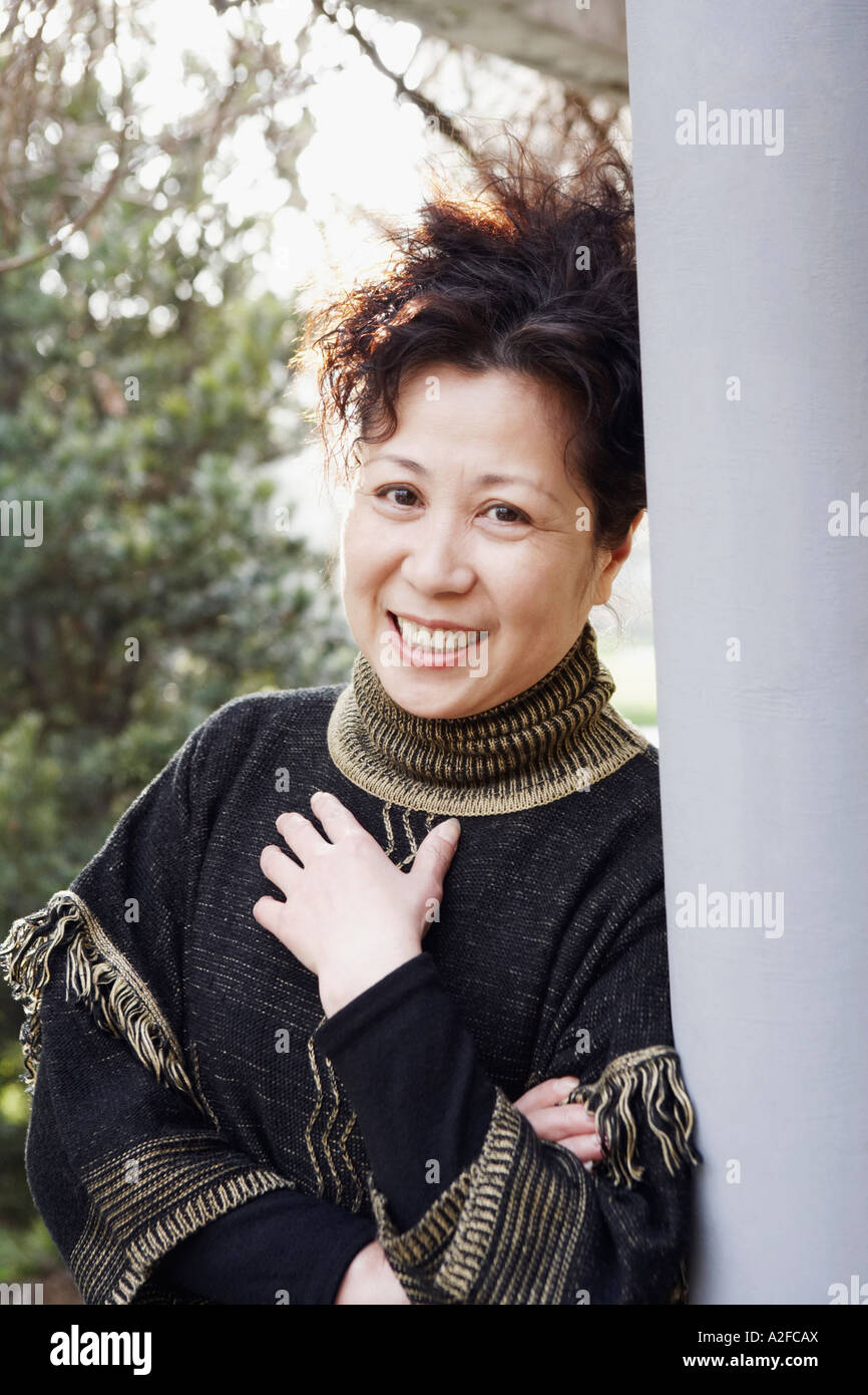 Portrait of a mature woman smiling Stock Photo - Alamy