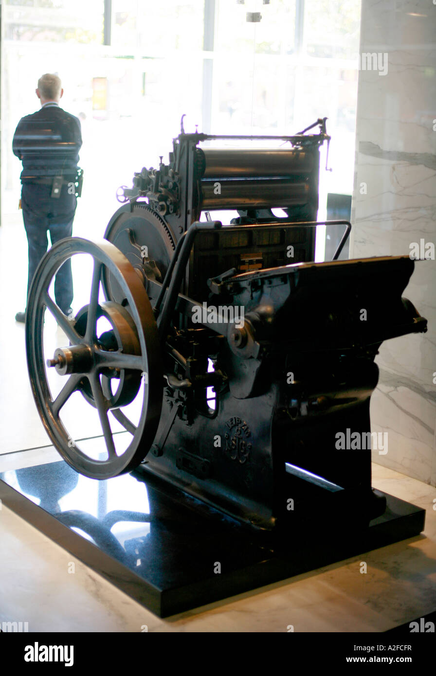 Early printing press Stock Photo