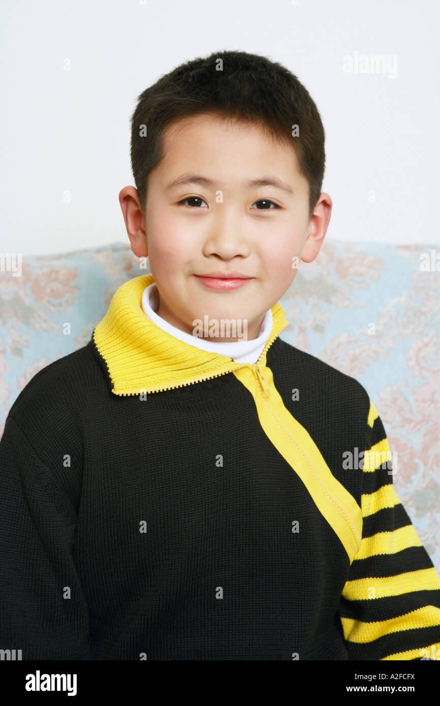 Portrait of a boy smiling Stock Photo - Alamy