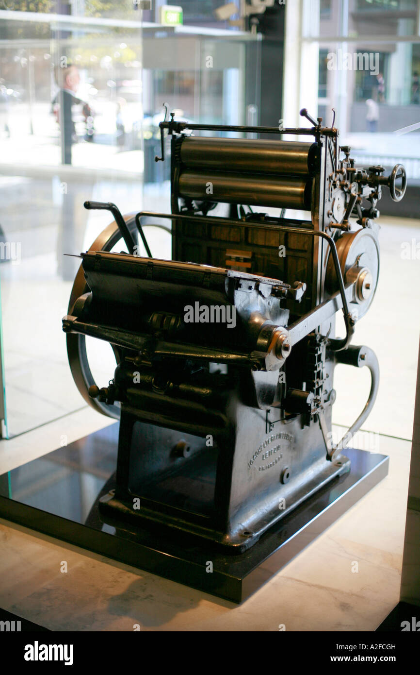 Early printing press Stock Photo