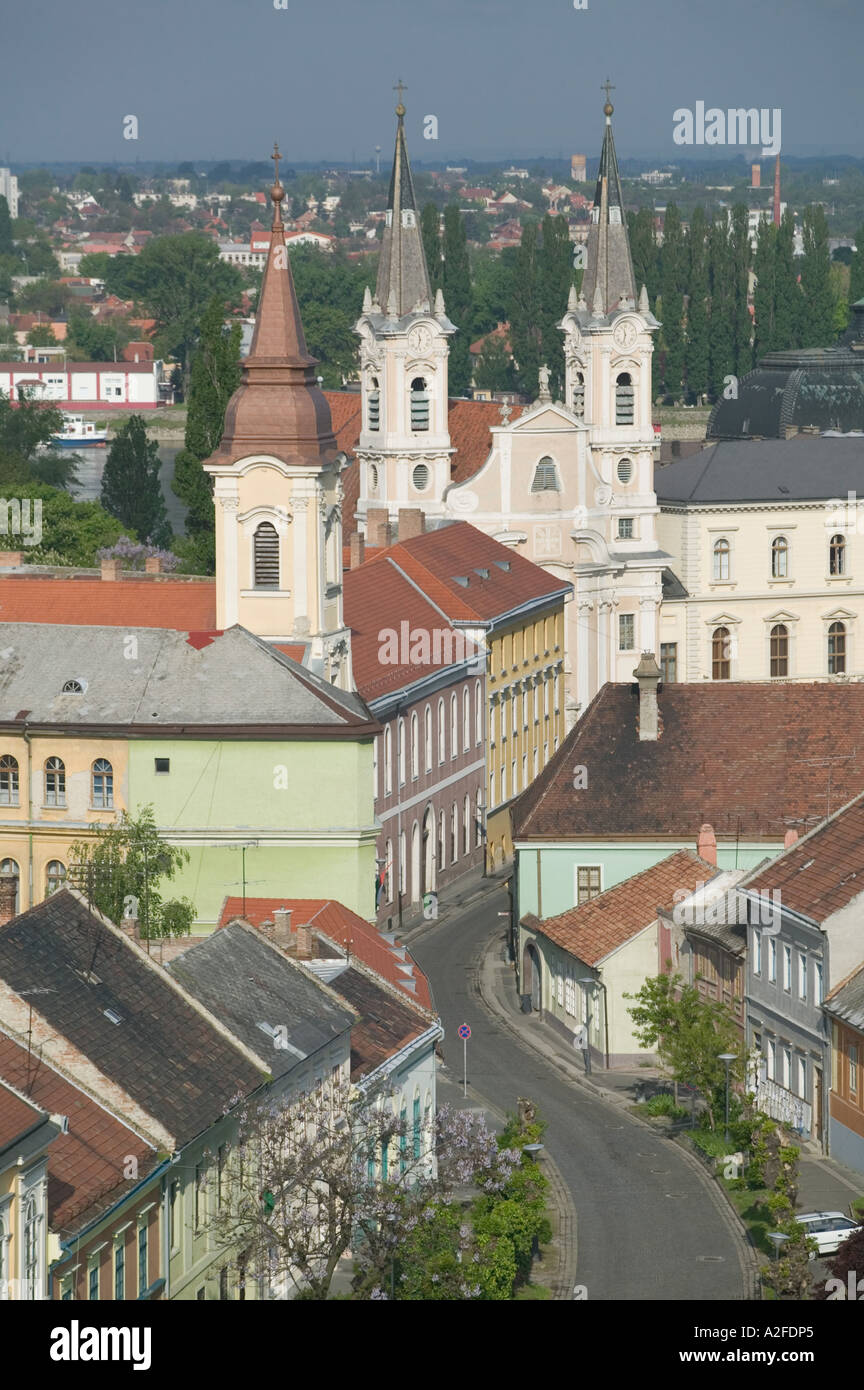 HUNGARY, DANUBE BEND, Estergom: Vizivaros Water Town District Stock Photo