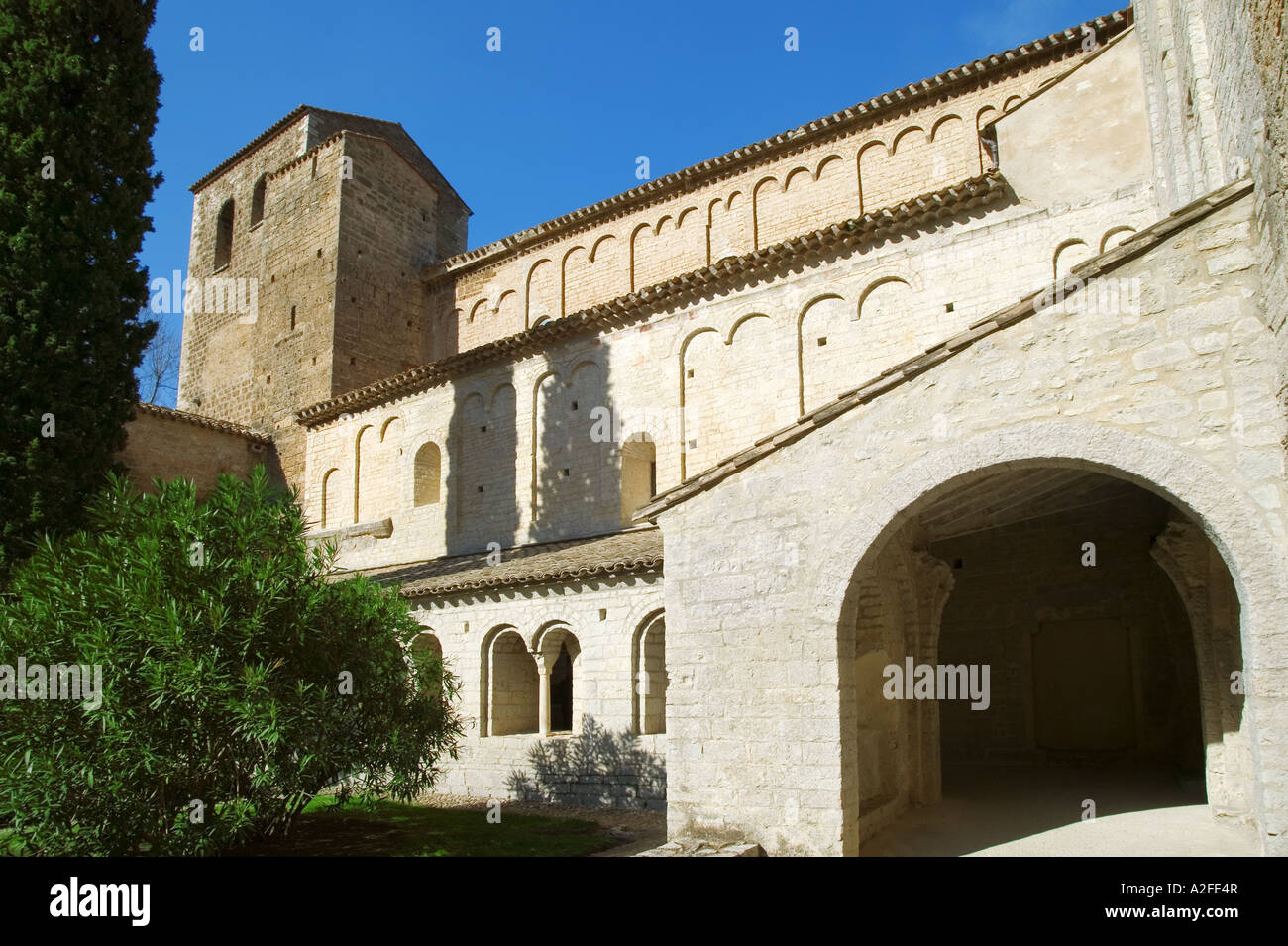 ABBEY OF SAINTGUILHEMLEDESERT HERAULT FRANCE Stock Photo Alamy