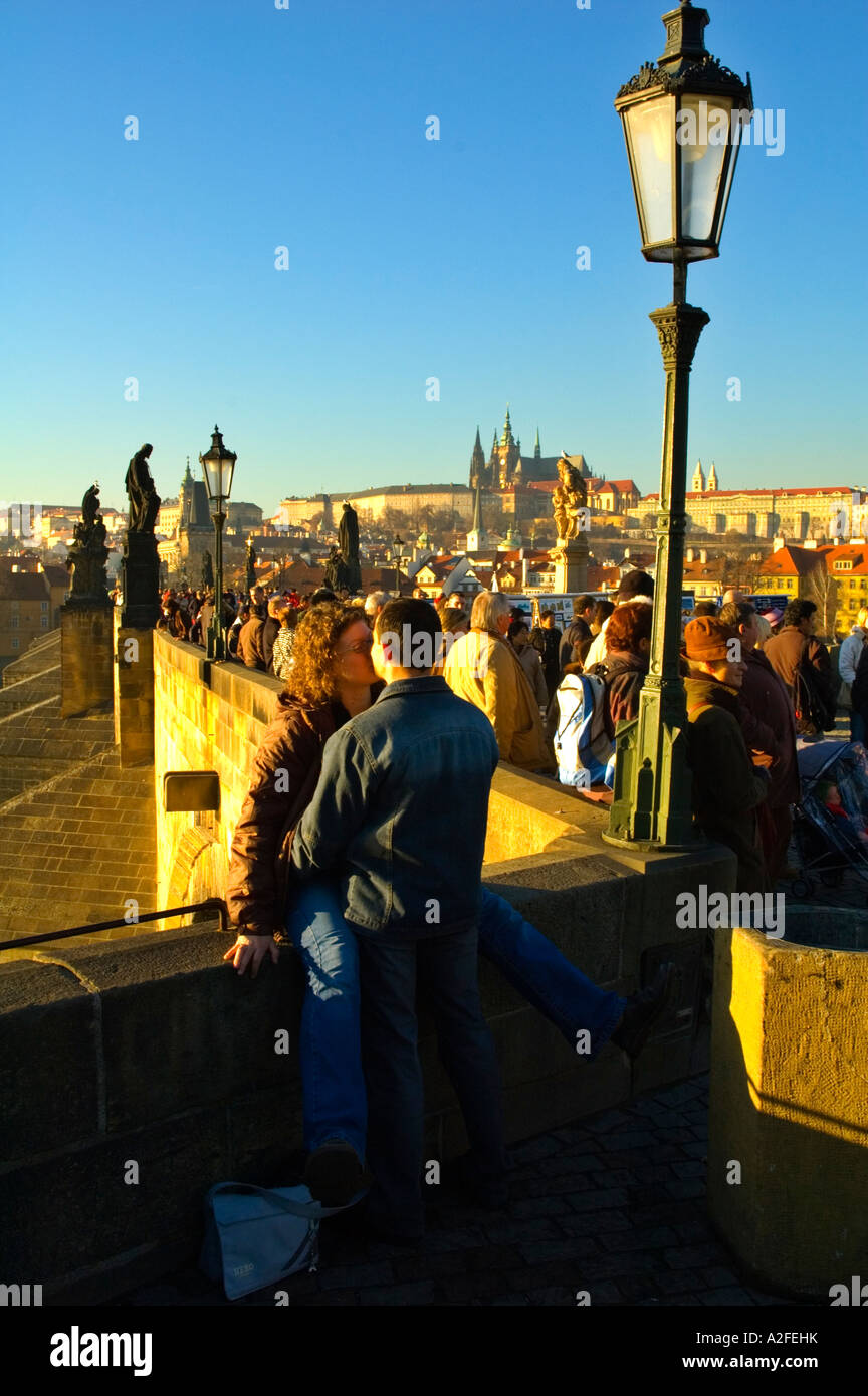 Charles Bridge is one of the main tourist attractions in Prague the capital of Czech Republic