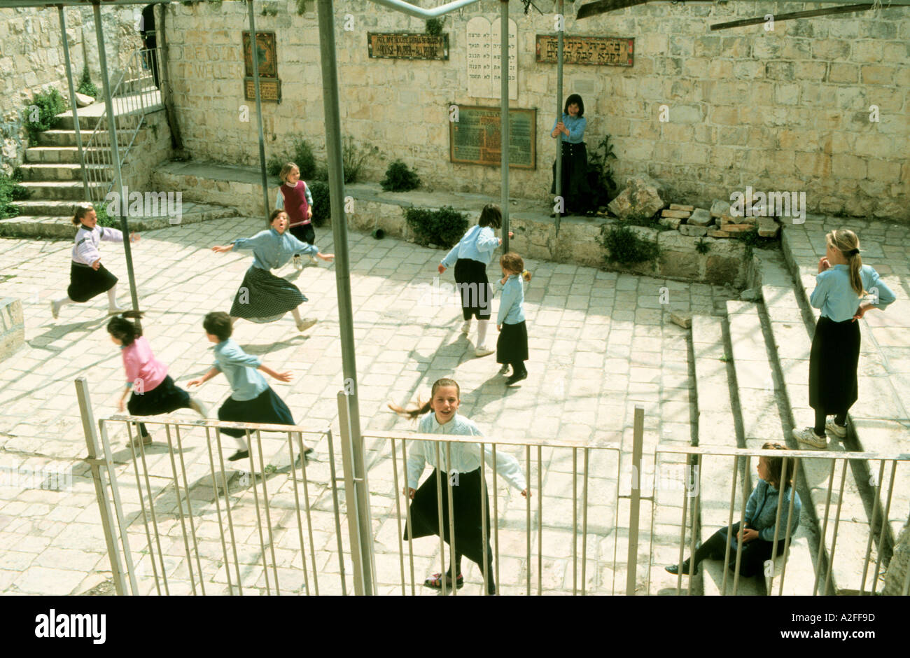 Jewish girls playing Stock Photo
