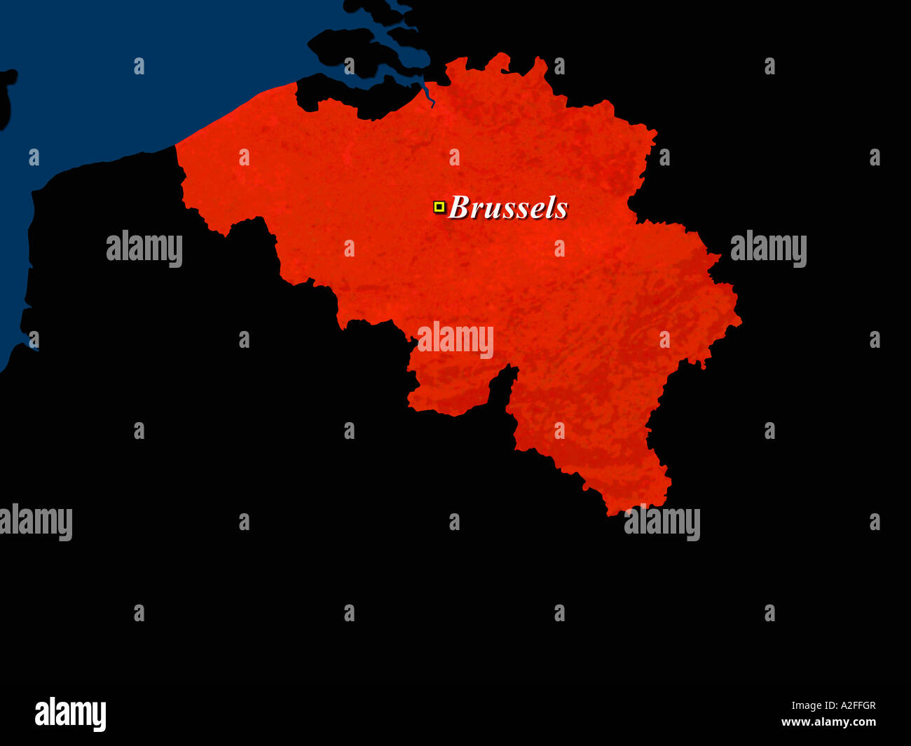 Belgium map satellite geography hi-res stock photography and images - Alamy