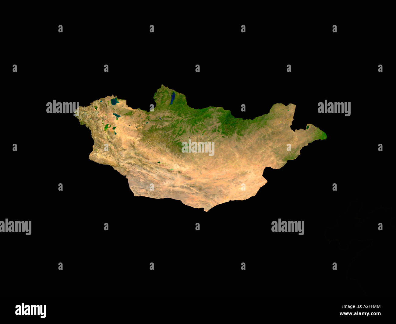 Mongolia map satellite geography hi-res stock photography and images ...