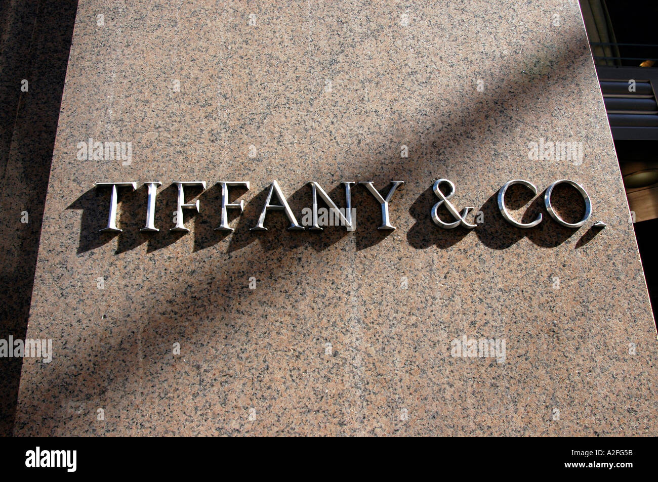Tiffany Co jewelers on Fifth Avenue  Stock Photo