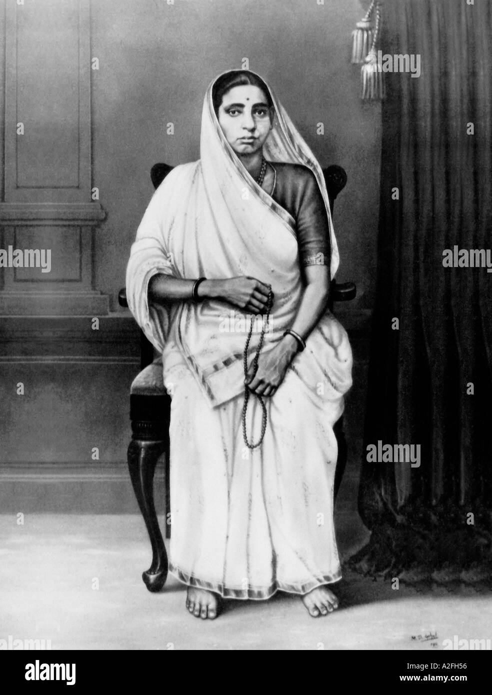 Mahatma Gandhi mother Putlibai Gandhi India Stock Photo: 3429717 - Alamy