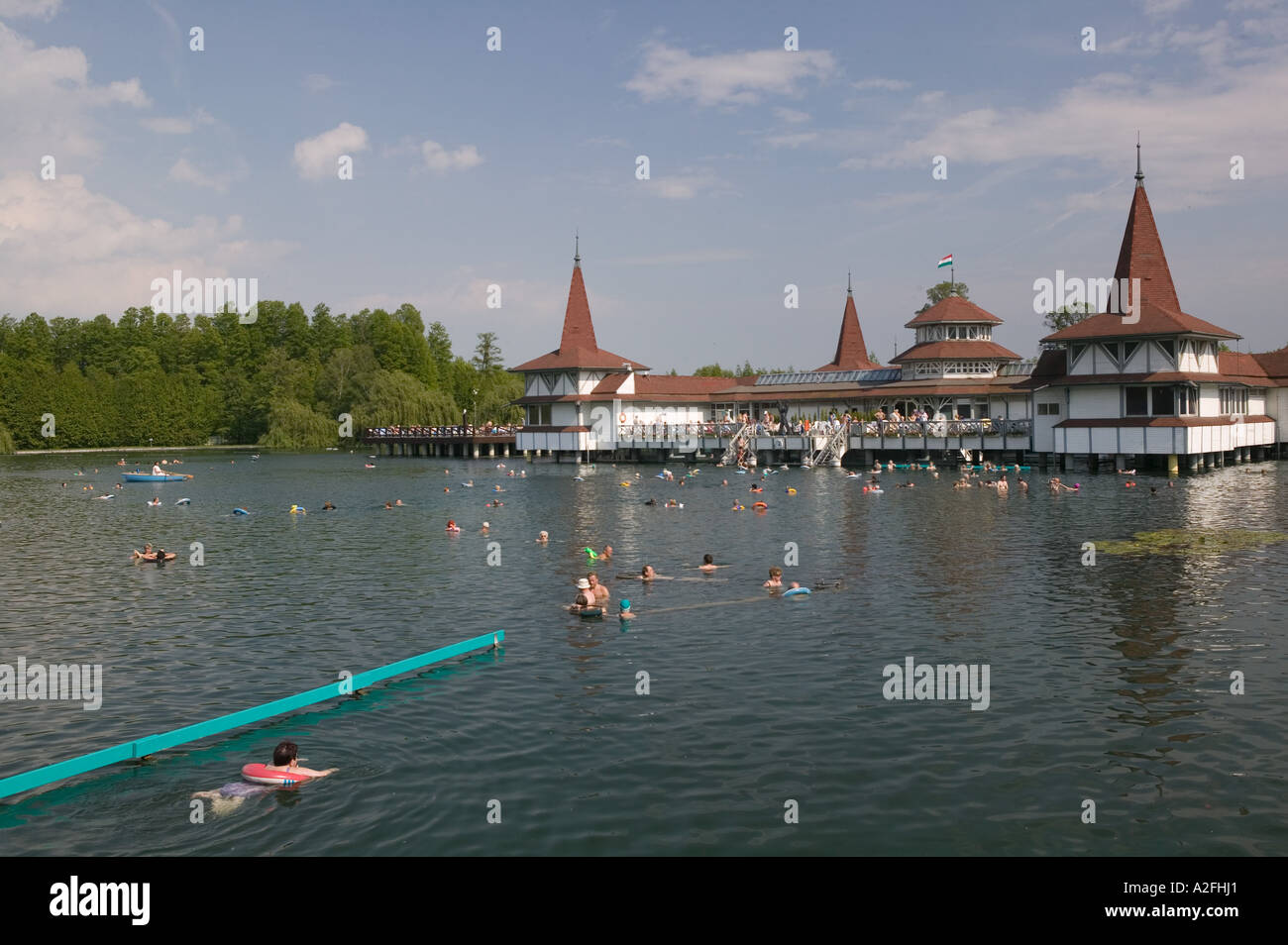 HUNGARY, Lake Balaton Region, HEVIZ Europe's Largest Thermal lake