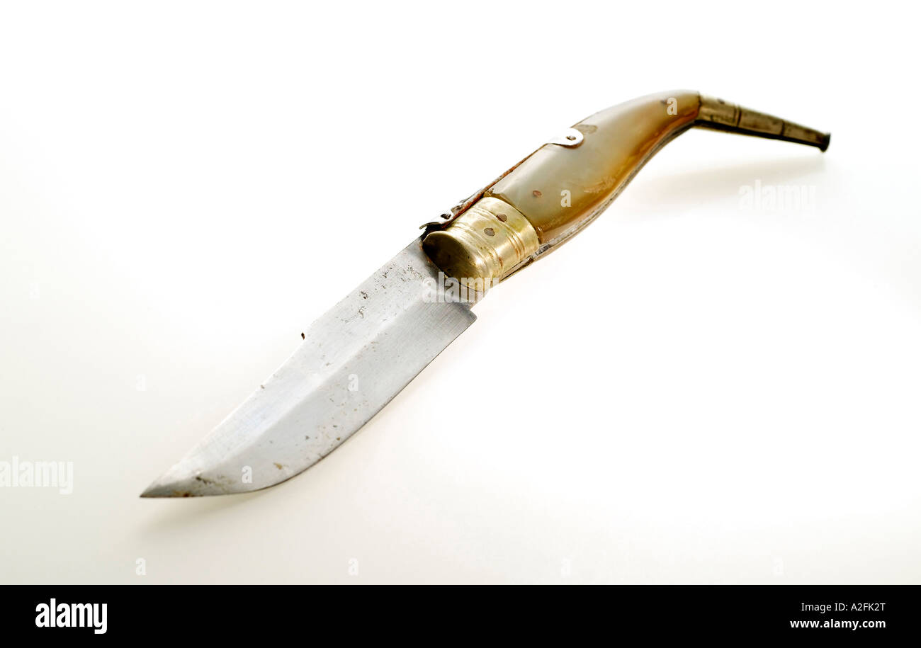 Historical Spanish knife, closeup Stock Photo Alamy