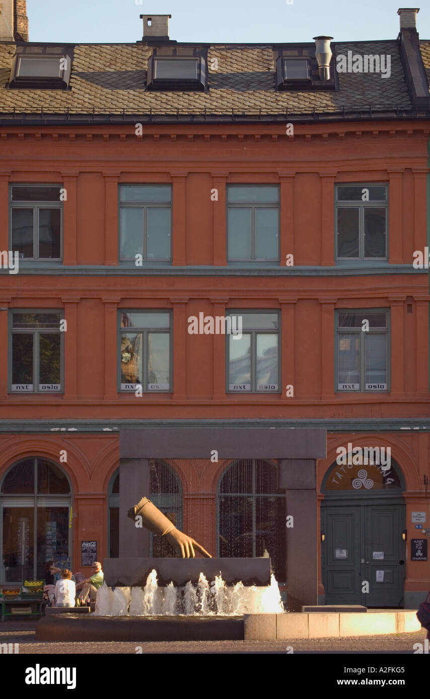 Norway, fountain symbolizes hand of King Christian of Denmark and