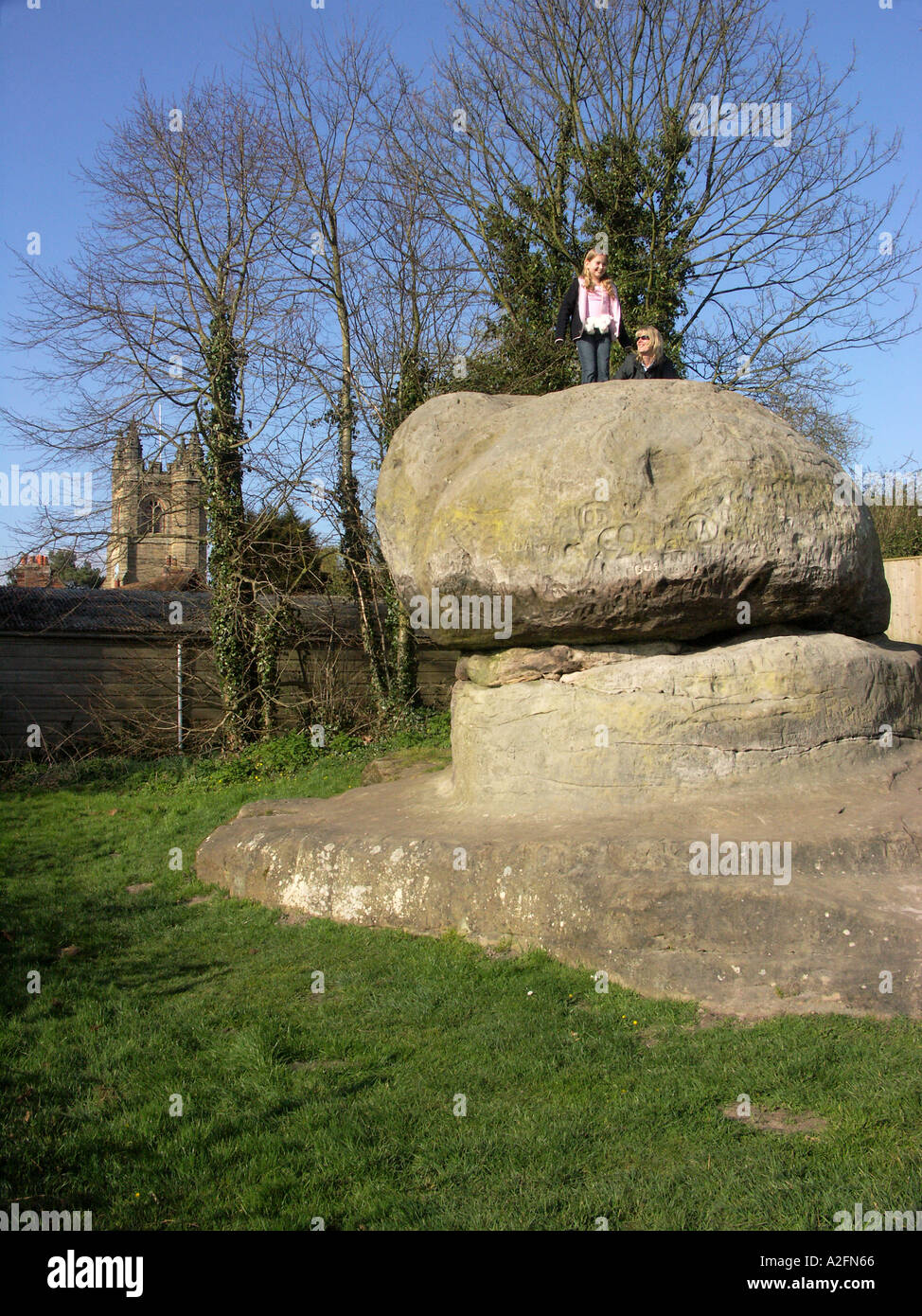The Chiding Stone Chiddingstone Village Kent England Stock Photo
