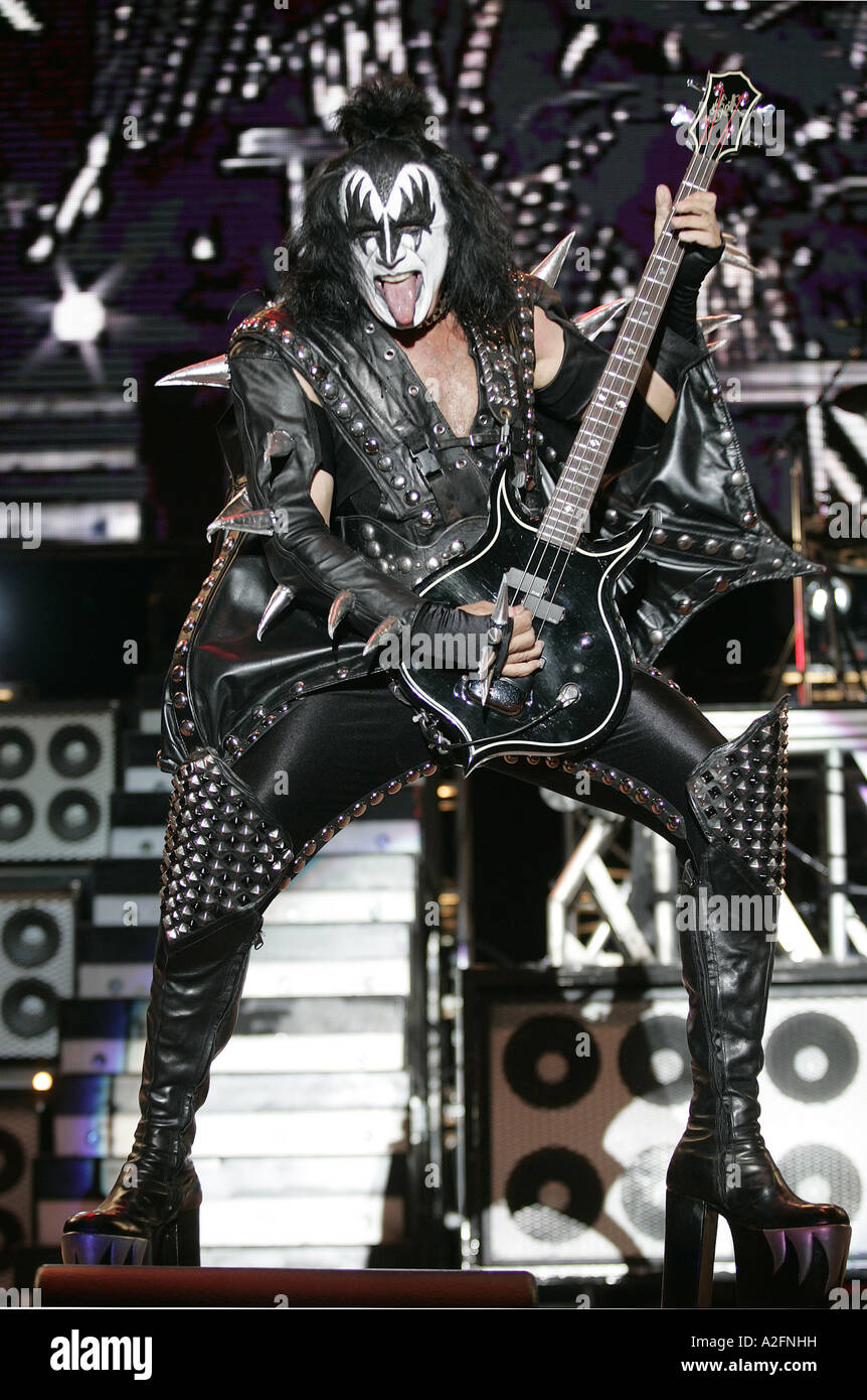 KISS US Heavy Metal group with Gene Simmons Stock Photo
