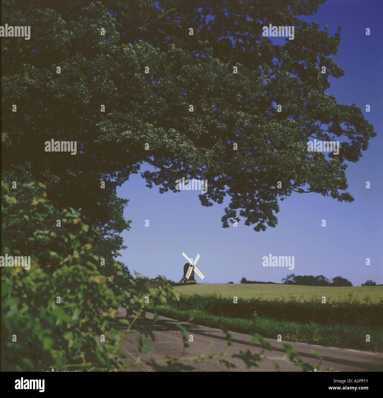 The Windmill and Countryside at Rolvenden Kent England Stock Photo Alamy